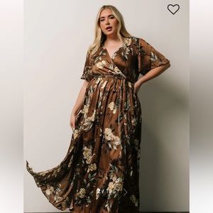 Baltic Born Sicily Satin Maxi Dress Mocha Floral
XL